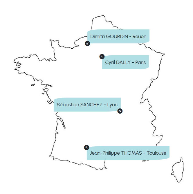 Carte du réseau Répar'toit 206cc France